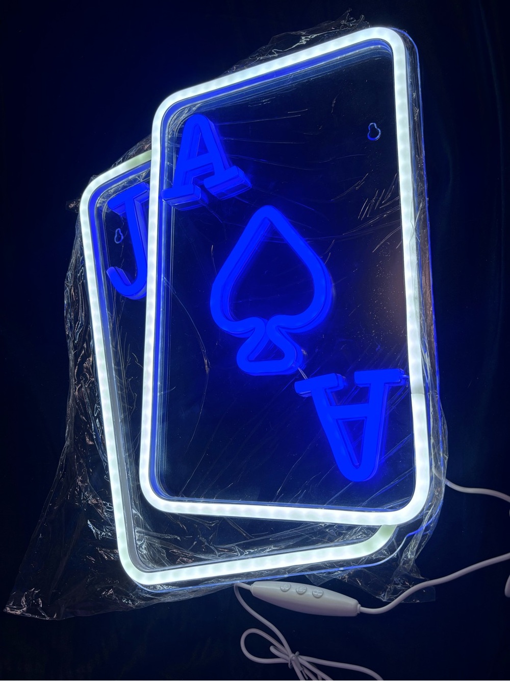 Poker playing card man cave LED Neon Sign